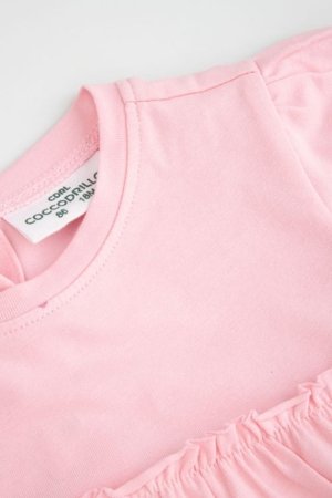 COCCODRILLO smėlinukas trumpomis rankovėmis, rožinis, dydis 