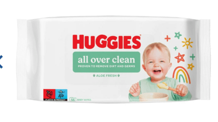 HUGGIES drėgnos servetėlės W All Over Clean EU, 56 vnt., 2439129 2439129