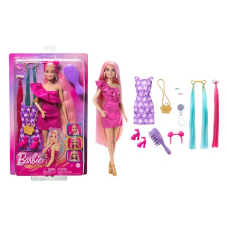 BARBIE Fun and Fancy Hair lėlės rinkinys, JDC85 