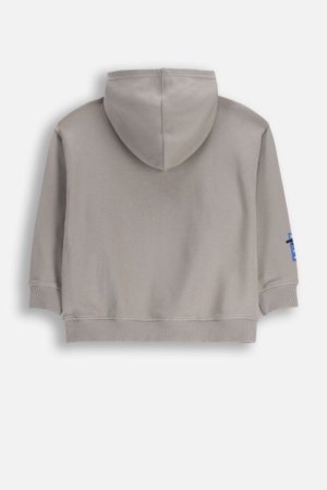 COCCODRILLO džemperis su gobtuvu, pilkas, cm 