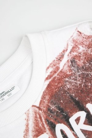 COCCODRILLO marškinėliai trumpomis rankovėmis, balti, WC6143209VBB-001-152, 152 dydis 