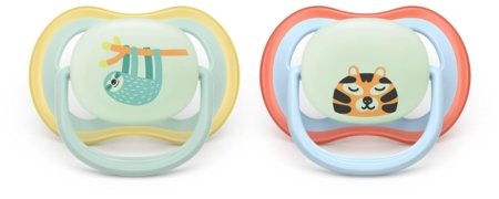 PHILIPS AVENT čiulptukai ULTRA AIR NIGHT, 0-6 mėn., 2 vnt., SCF376/24 