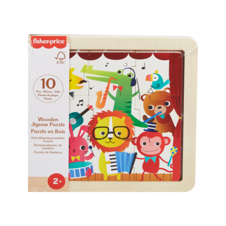 FISHER-PRICE Wood medinė dėlionė asort., HXV15 