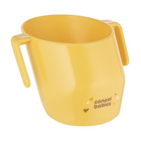 CANPOL BABIES mokomasis puodelis su rankenomis, Yellow, 74/060_yel 