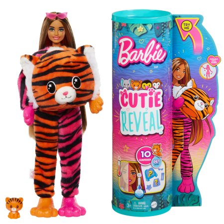 BARBIE Cutie Reveal rinkinys, džiunglių serija, tigriukė , HKP99 HKP99