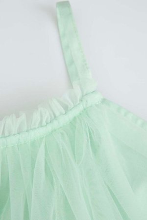 COCCODRILLO suknelė trumpomis rankovėmis ELEGANT JUNIOR GIRL, žalia, WC5128302EJG-031-164, 164 cm 