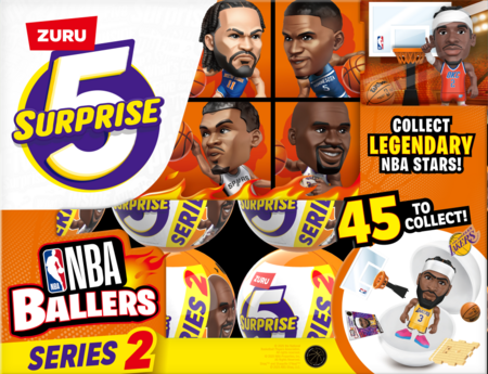5 SURPRISE miniatiūrų rinkinys NBA Ballers, 2 serija, asort., 77678GQ2 