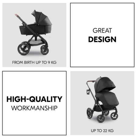 HAUCK universalus vežimėlis COMFORT N CARE SET, Black, 165539 