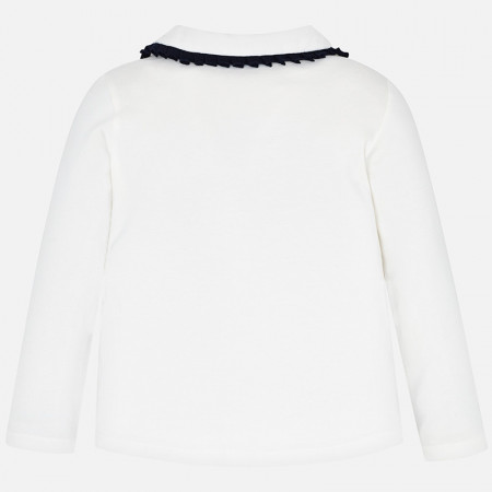 MAYORAL polo marškinėliai ilgomis rankovėmis 6A, natural/red, 131-64 131-64