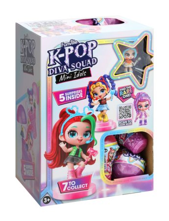 K-POP DIVA SQUAD mini lėlytė Mini Idols, 5cm, asort., 31167 