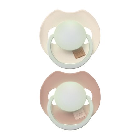 LOVI dinaminis silikoninis čiulptukas Prime, Ivory Glow/Blush Glow, 18m+, 2 vnt., 34/438 