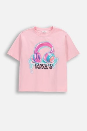 COCCODRILLO marškinėliai trumpomis rankovėmis, rožiniai, WC6143201SGJ-007-128, 128 cm 