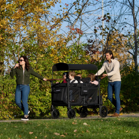 WONDERFOLD sportinis vėžimėlis keturiems W4 ELITE, volcano black, W4ELT-BLK 