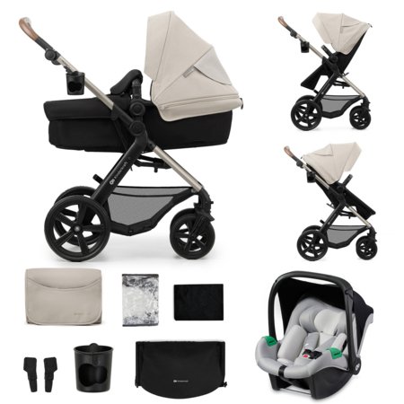 KINDERKRAFT universalus vežimėlis MOOV 2 AIR 3in1 EVA WHEELS, moonlight grey, KSMOOV02GRYEV00 