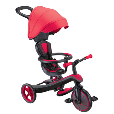 GLOBBER triratukas Trike Explorer 4in1, raudonas, 632-102 632-102