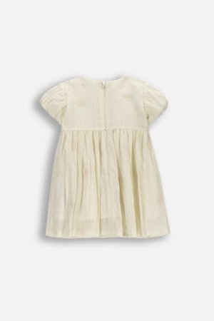 COCCODRILLO suknelė trumpomis rankovėmis, smėlio spalvos, WC6128201FGN-003-074, 74 dydis 