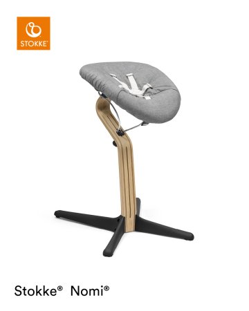 STOKKE ąžuolinė maitinimo kėdutė NOMI®, black, 626602 