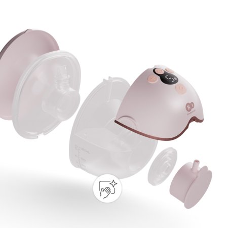 KINDERKRAFT viengubas nešiojamas elektrinis pientraukis MAMAFLOW, pink, KEMAFL00PNK0000 