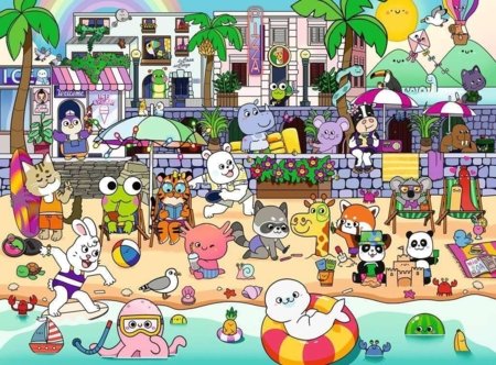 RAVENSBURGER PUZZLE dėlionė Kawaii pakrantė, 150 det., 12001704 2 