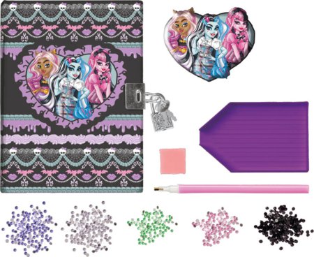 TOTUM MONSTER HIGH kūrybinis rinkinys Diamond Paint Diary, 560116 