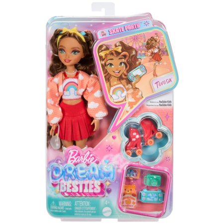 BARBIE Dream Besties Roller Skate lėlė – Teresa, JFX98 