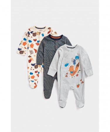 MOTHERCARE šliaužtinukas ilgomis rankovėmis, 3 vnt., CB857 606913