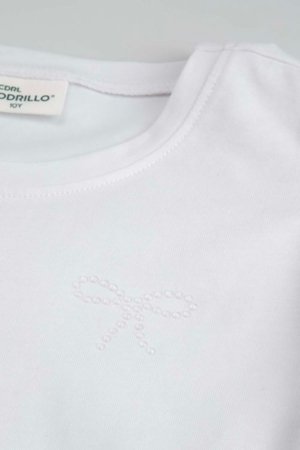 COCCODRILLO marškinėliai trumpomis rankovėmis, balti, XCX143201EJG-001-140, 140 dydis 