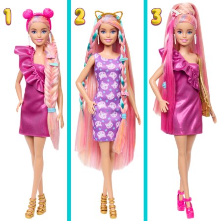 BARBIE Fun and Fancy Hair lėlės rinkinys, JDC85 