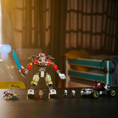 71497 LEGO® DREAMZzz™ Cooper tigras robotas ir Zero hot rod automobilis 