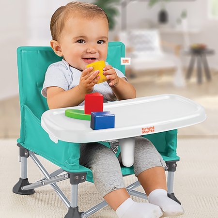 BRIGHT STARTS maitinimo kėdutė - busteris POP 'N SIT, TEAL, 17200 