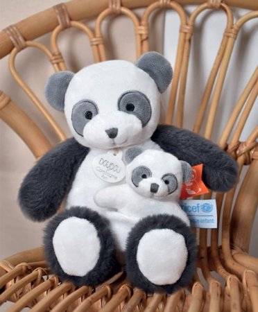 DOUDOU ET COMPAGNIE unicef minkšta panda su mažyliu 25cm, DC3987 DC3987