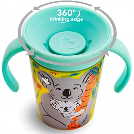 MUNCHKIN mokomasis puodelis su rankenomis, koala, Miracle 360 Wildlove, 6mėn+, 177 ml, 05183201 5183201