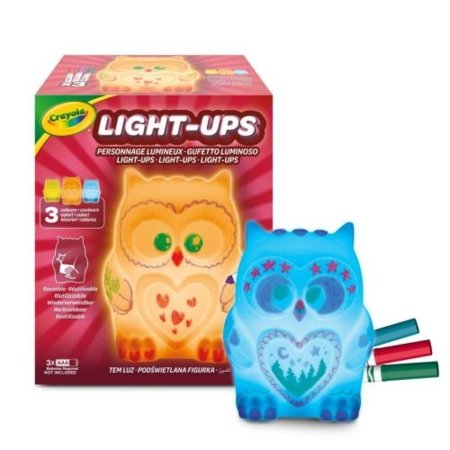 CRAYOLA šviečianti dažoma lempa Light-Ups Pelėda, 74-7850 
