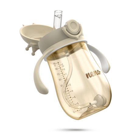 NENO gertuvė su šiaudeliu, cream, 280 ml, NEN-BAB-BT005    