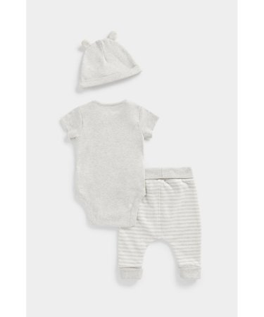 MOTHERCARE smėlinukas trumpomis rankovėmis, kelnės ir kepurė, EB642 