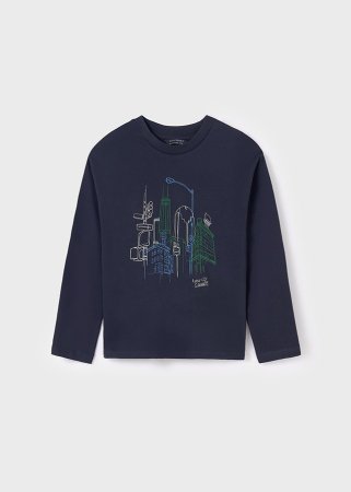 MAYORAL marškinėliai ilgomis rankovėmis 7D, navy blue, 7066-50 7066-50