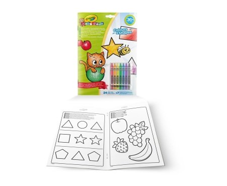 CRAYOLA MINIKIDS kūrybinis rinkinys Colour & Shape Activity Book With 8 Crayons, 25-2727G 