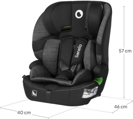 LIONELO automobilinė kėdutė BILLY I-SIZE, Black grey, 76-150 cm. 