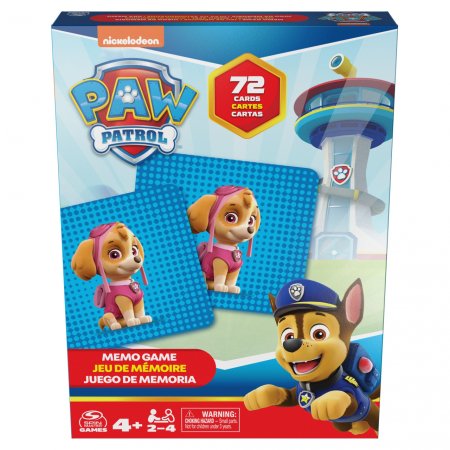SPINMASTER GAMES atminties žaidimas Paw Patrol, 72 kortelės, 6066834 6066834