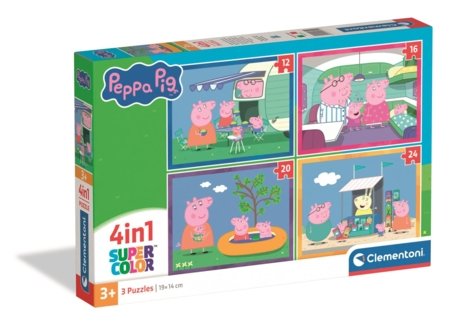 CLEMENTONI dėlionė Peppa Pig, 4in1, 21751 