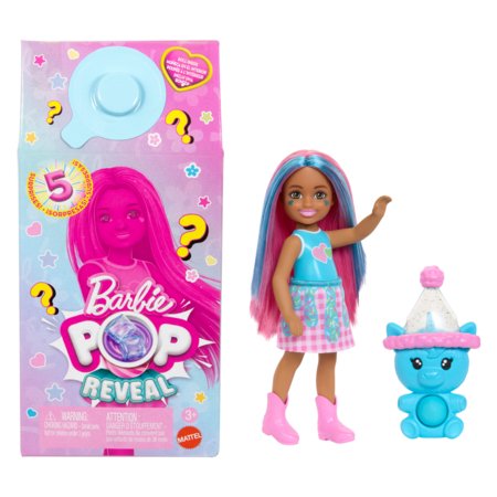 BARBIE Čelse's Pop Reveal Animal Party siurprizų rinkinys, asort., JCN89 