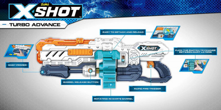 XSHOT žaislinis šautuvas Turbo Advance, 36136 36136