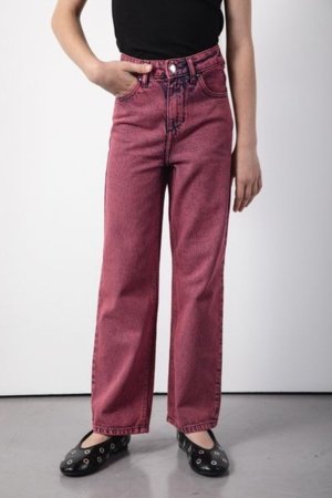 COCCODRILLO kelnės JEANS COLLECTION GIRL, raudonos, ZC5123107JCG-017-164, 164 cm 