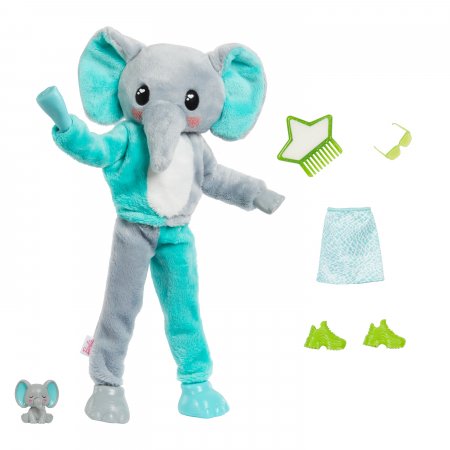 BARBIE Cutie Reveal rinkinys, džiunglių serija, drambliukė, HKP98 HKP98