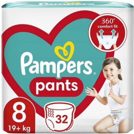 PAMPERS sauskelnės-kelnaitės, Jumbo dydis 8, 32 vnt, 81772937 81772937