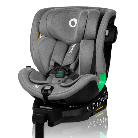 LIONELO automobilinė kėdutė HARMONY I-SIZE, Grey concrete bamboo, 40-150 cm., LO-HARMONY I-SIZE 