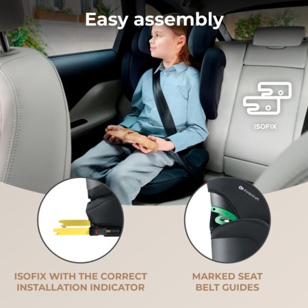 KINDERKRAFT automobilinė kėdutė XPAND 2 PRO, i-Size 100–150 cm, juoda, KCXPPR02BLK0000 