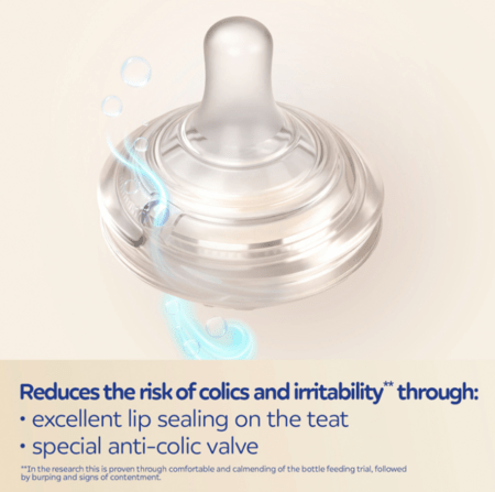 CANPOL BABIES žindukas NATURAL SHAPE Anti-colic, greito pratekėjimo, 12m+, 2 vnt., 21/753 