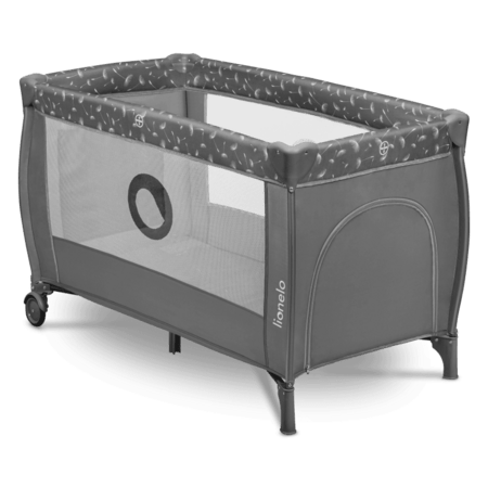 LIONELO lovelė-maniežas STEFI PLUS, Grey white, LO-STEFI PLUS 