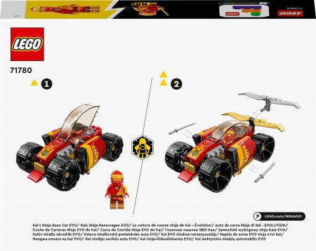 71780 LEGO® NINJAGO® Kai lenktyninis nindzių automobilis EVO 71780